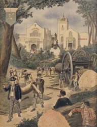 Der kanadische Pavillon auf der Weltausstellung 1900 in Paris, Illustration aus Le Petit Journal, 11. November 1900